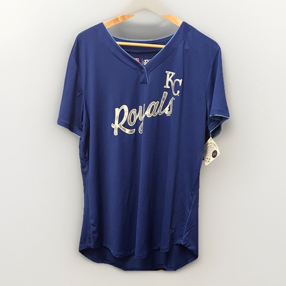 Genuine Merchandise TX3 Cool Kansas City Royals Women's Jersey XXL Blue